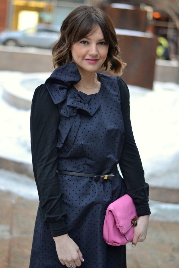 RED VALENTINO SWISS DOT DRESS