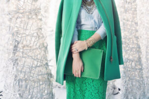 Caroline styles green for winter