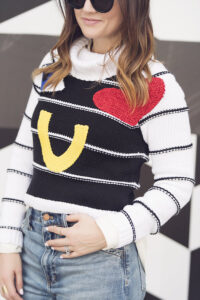 Alice and Olivia I love you sweater