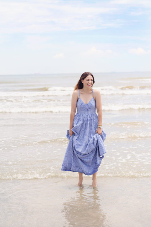 The Ari Gingham Maxi (Navy)
