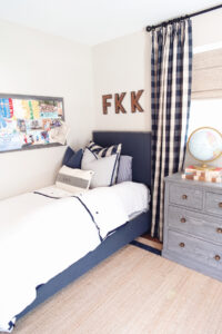 To a peek inside the home of Caroline of House of Harper. Caroline shares an update to her boys bedroom